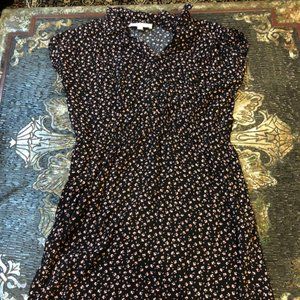 Ann Taylor Loft Floral Black Dress
